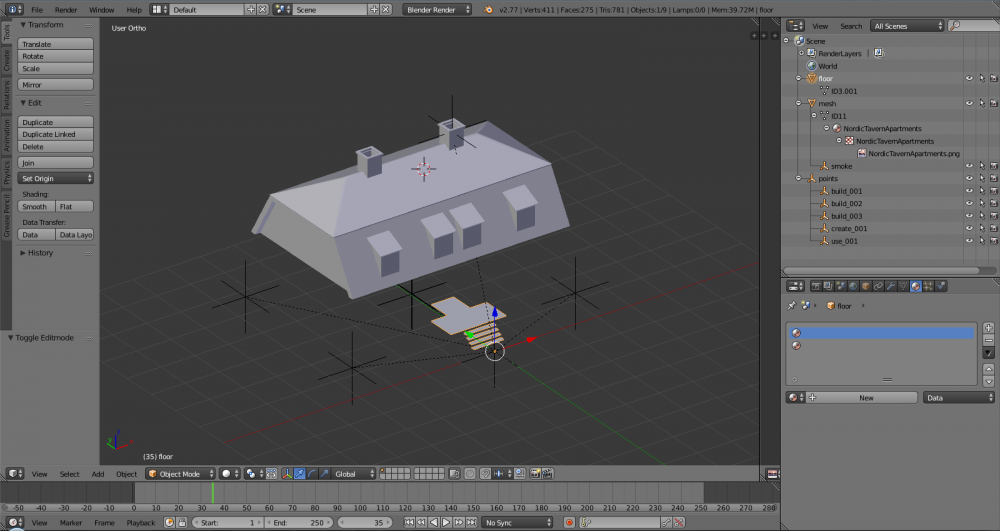 Tavern apartments in Blender